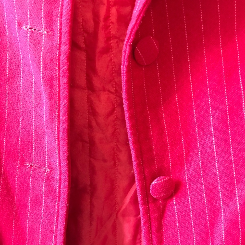 Christian Dior Kid Pink/white Stripped Wool Coat ✨ - Picture 6 of 10